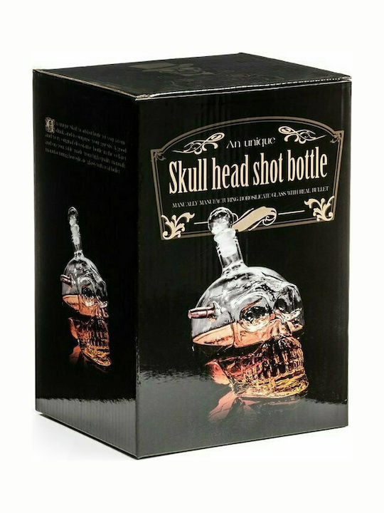 Gadget Master Skull Glass Whiskey Decanter with Stopper 700ml