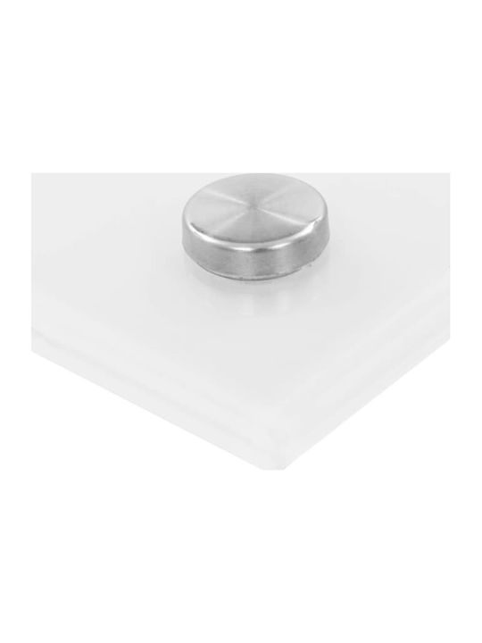 vidaXL Rectangular Glass Back in White Colour 70x60cm 249453