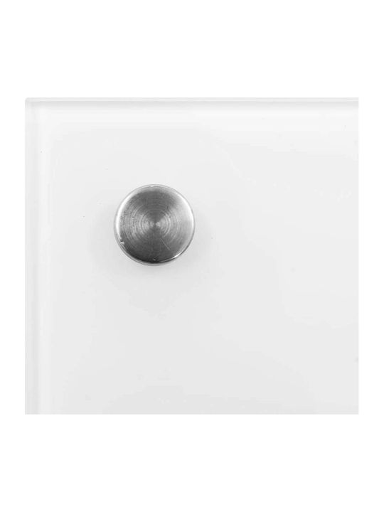vidaXL Rectangular Glass Back in White Colour 70x60cm 249453