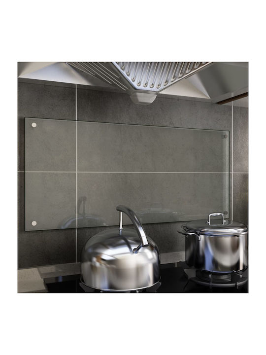 vidaXL Rectangular Back Made of Glass in Transparent Colour 90x40cm 249472