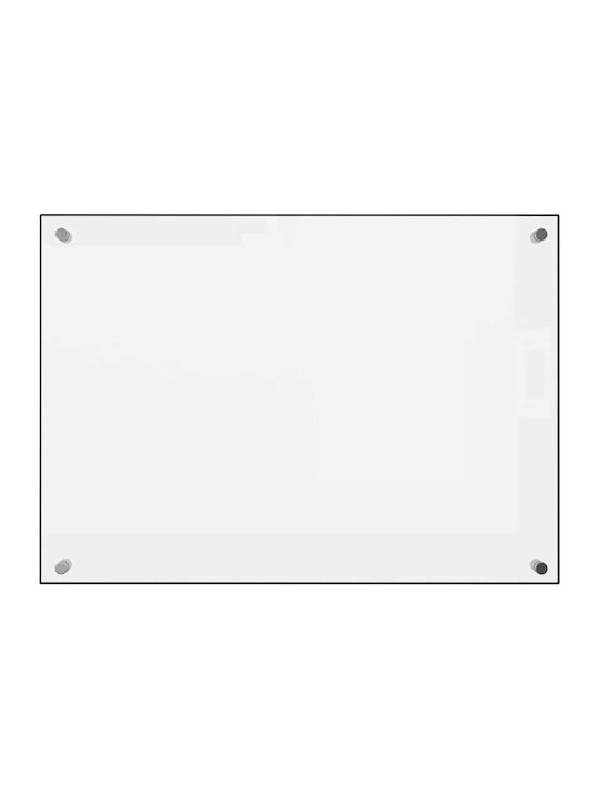 vidaXL Rectangular Kitchen Back made of Glass in White Color 70x50cm 249452 1pcs