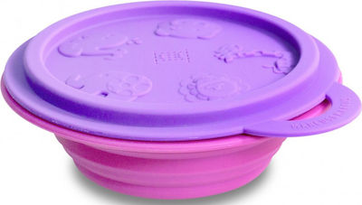 Marcus & Marcus Baby Food Bowl Πτυσσόμενο made of Silicone Purple Fuchsia MNMBB02-WL