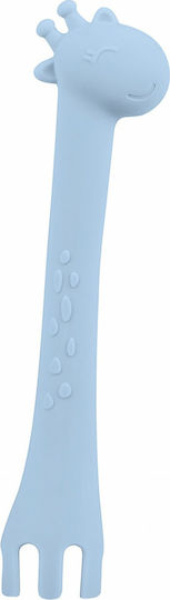 Kikka Boo Baby Spoon Giraffe made of Silicone Blue