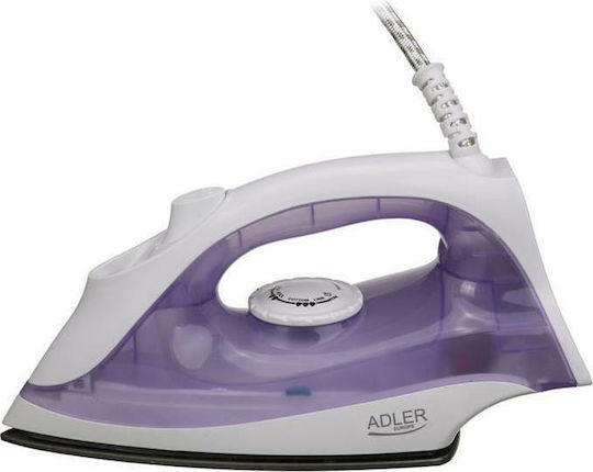 Adler Σίδερο Ατμού 1600W με Αντικολλητική Πλάκα και Συνεχόμενη Παροχή Ατμού 10gr/min