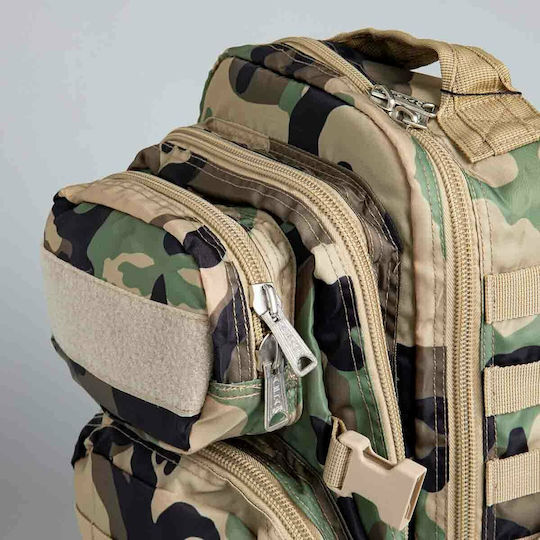 Alpha Industries Tactical Στρατιωτικό Σακίδιο Πλάτης από Πολυεστέρα Woodland 10.5lt