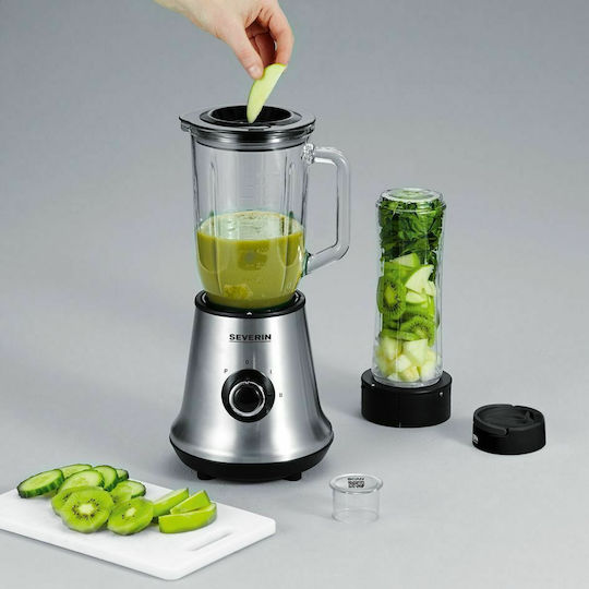 Severin Μπλέντερ με Γυάλινη Κανάτα 1 lt 500W Inox SM 3737