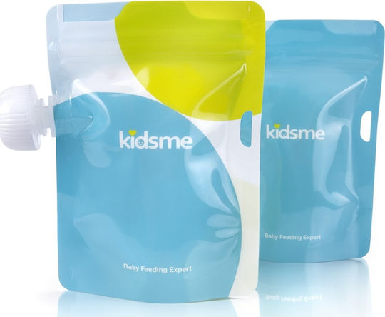Kidsme Θήκη Τροφίμων Μπλε από Πλαστικό για 4+ μηνών 2τμχ