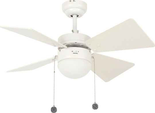 Lucci Air Breezer 512114 Ceiling Fan 81cm with Light White