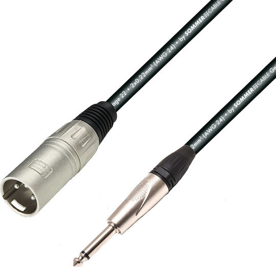Prostage Кабел XLR мъжки - 6,3 мм мъжки Черен 7м BMT-07
