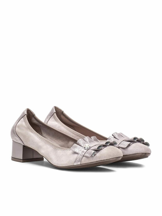 Hispanitas Leather Beige Heels