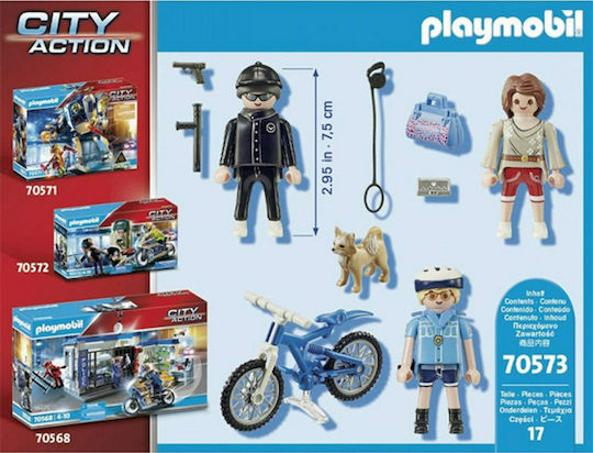 Playmobil City Action Police Bicycle with Thief for 4-10 years old