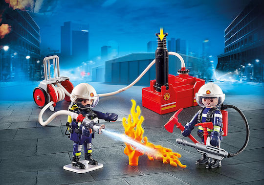 Playmobil Stadt Aktion Feuerwehrleute mit Wasserpumpe für 4+ Jahre Jahre