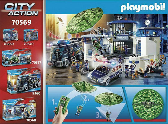 Playmobil City Action Police Parachute Search for 4-10 years old