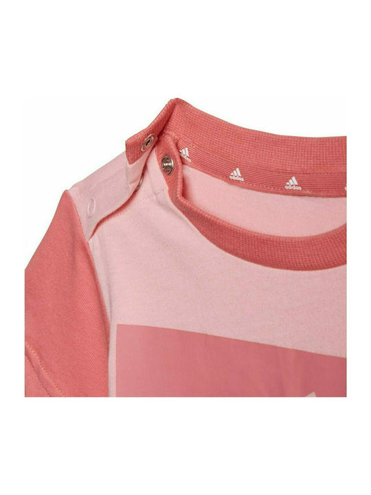 Adidas Παιδικό Σετ με Σορτς Καλοκαιρινό για Κορίτσι 2τμχ Ροζ Essentials