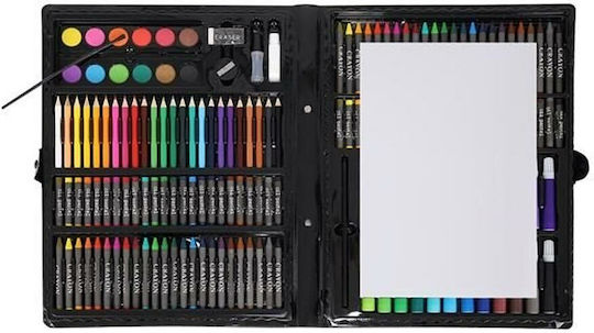 Maaleo Painting Set in Case Colouring Set 168pcs with Carrying Case Black 39x3.5x33 cm. 39x33cm 168pcs
