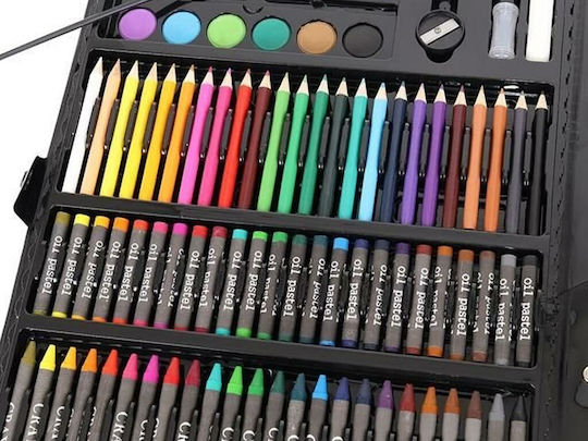 Maaleo Painting Set in Case Colouring Set 168pcs with Carrying Case Black 39x3.5x33 cm. 39x33cm 168pcs