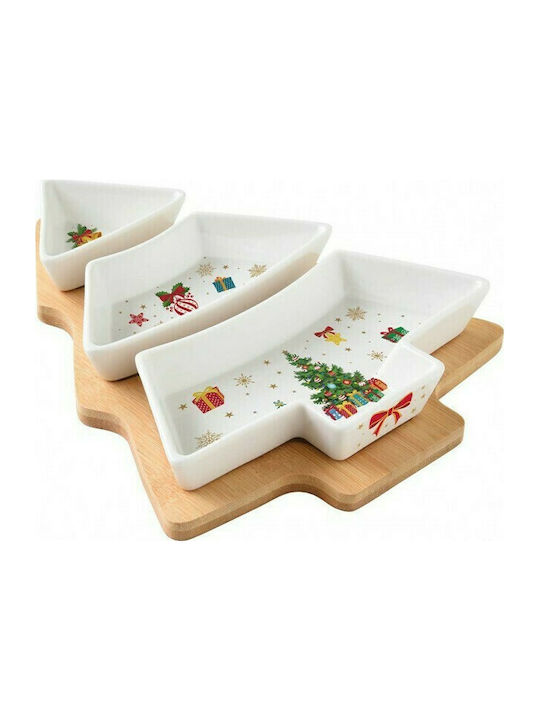 Marva Ornaments Christmas Porcelain Container Ornament 3pcs