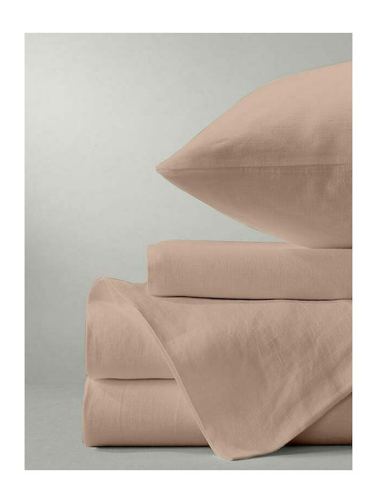 Sunshine Sheet Sets Single with Elastic 105x205+30cm. Cotton Feelings 22 Beige 3pcs