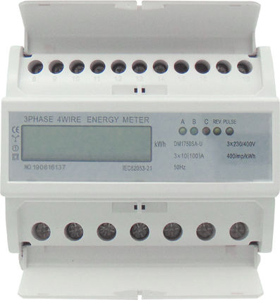 DM1750SA-U Κιλοβατοωρόμετρο Ηλεκτρολογικού Πίνακα Ράγας Ψηφιακό 3Φ 10-100Α 02.037.0031