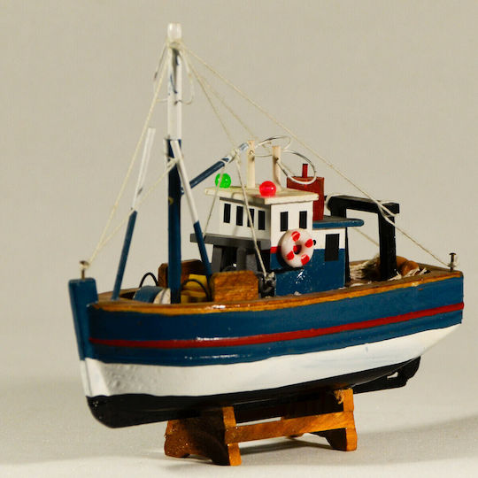 Vintage Weihnachtsboot Fischkutter Holz 20x15cm