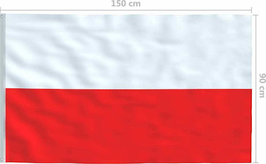 Flag of Poland Polyester Poland Flag 90 x 150 cm. with a stake 150x90cm
