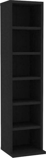 vidaXL Етажерка за под 108 CD Μαύρη 21x20x88см