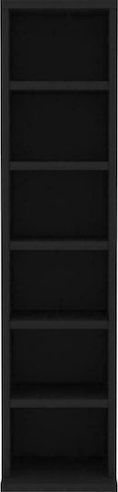 vidaXL Етажерка за под 108 CD Μαύρη 21x20x88см