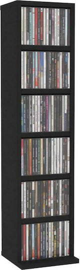 vidaXL Етажерка за под 108 CD Μαύρη 21x20x88см