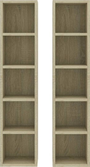 vidaXL Floor Standing Case 80 CD 2τμχ Sonoma Oak 21x16x93.5cm