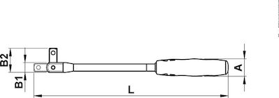 Wurth Sliding Straight Flexible Handle 1/2'' 49cm