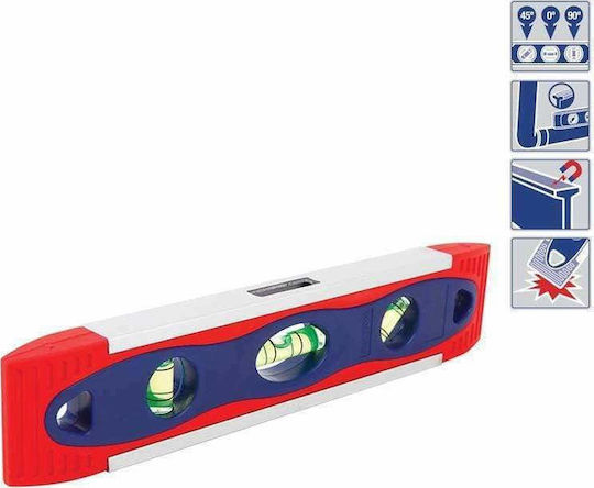 WorkPro W062003 Spirit Level Aluminum Magnetic 23cm with 3 Eyes