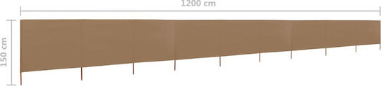 vidaXL Fabric Fence Panel in Brown Color 1.2x12.0m