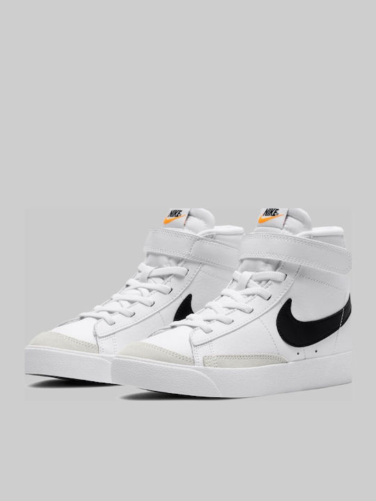 Blazer Mid Blazer Mid Vintage '77 Încălțăminte sport Inalta pentru copii cu scai Negru / Alb / Portocaliu