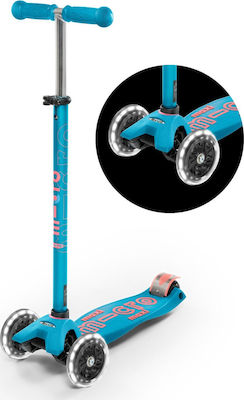 Micro Kids Scooter Maxi Deluxe Led 3-Wheel for 5+ Years Blue