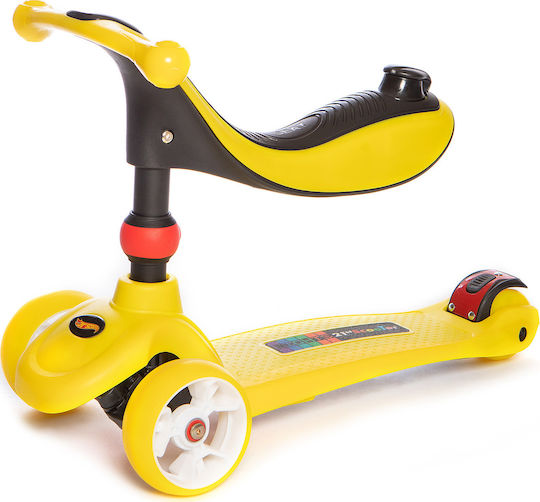 Baby Adventure Scuter Copii 21st 3 Roți Cu Iluminare LED Pentru 12 Luni Galben