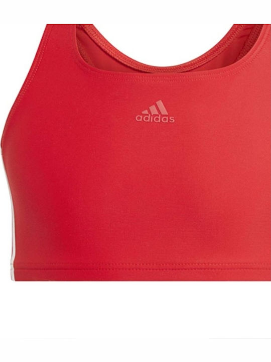 adidas 3-Stripes Παιδικό Μαγιό Μπικίνι Κόκκινο adidas 3-Stripes Παιδικό Μαγιό Μπικίνι Κόκκινο