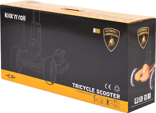 Byox Kids Scooter Foldable Lamborghini 3-Wheel for 3+ Years Gray