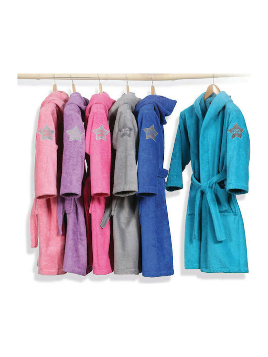 Nef-Nef Homeware Kids Hooded Bathrobe Junior Kids-20 10 Rose