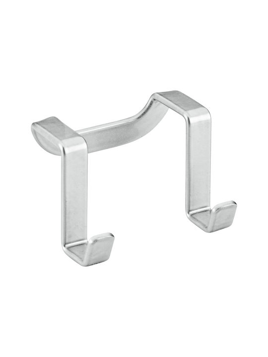 Metaltex 350602 Double Wall-Mounted Bathroom Hook Silver