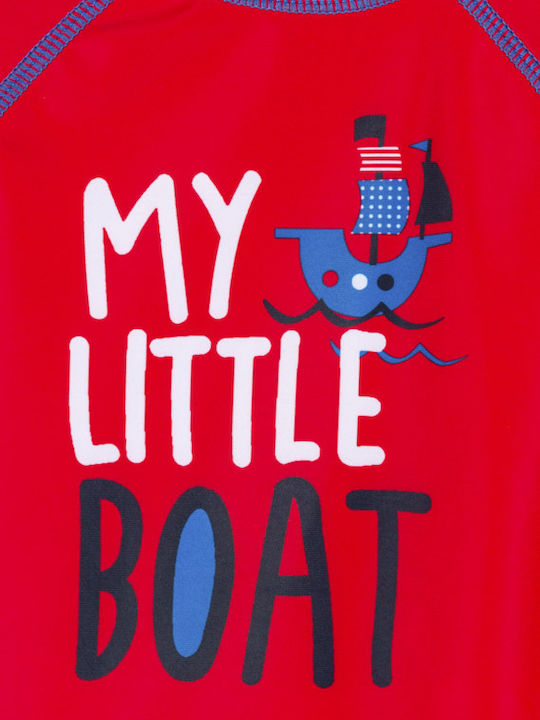 Losan My Little Boat 117-1025AL Kids Swimwear UV Shirt Red