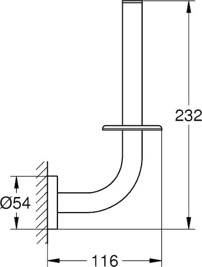 Grohe Wall Mounted Paper Holder Essentials Super Steel Silver