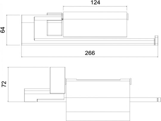 Tema Wandmontierter Papierhalter Silber