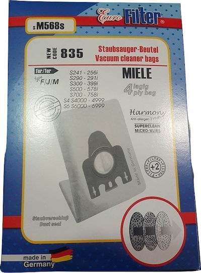Euro Filter SM 568 S Vacuum Cleaner Bags 5pcs Compatible with Vacuum Cleaner Miele