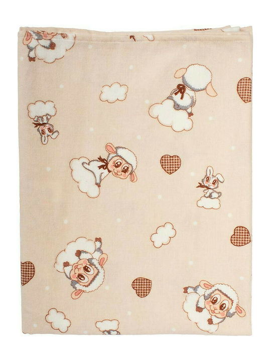 Dimcol Lamb Kids Cotton Pillowcase 50x70cm 07 Beige