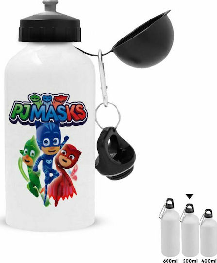 Koupakoupa Kids Water Bottle Pj Masks Stainless Steel with Straw White 500ml