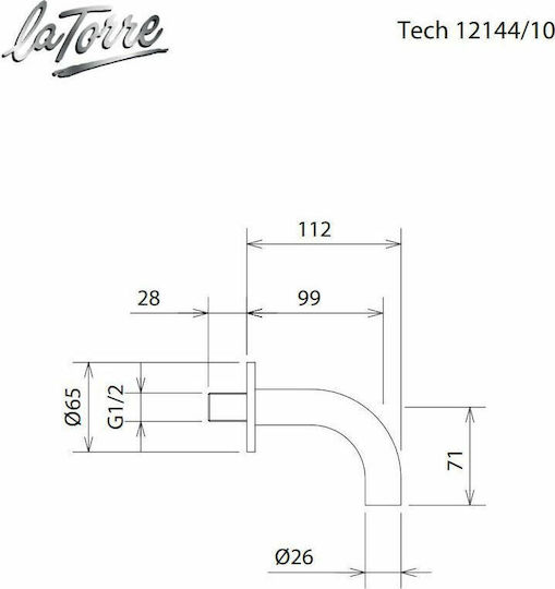 La Torre Tech Replacement Kitchen Faucet Pipe