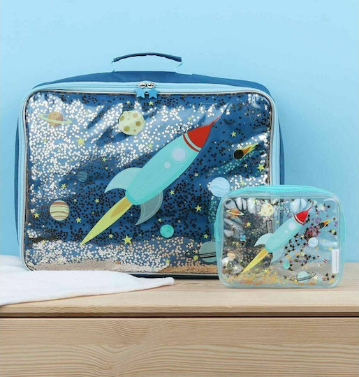 A Little Lovely Company Glitter Space Син 1бр