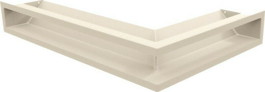 Kratki Corner Fireplace Air Shutter Beige 40x60x6cm