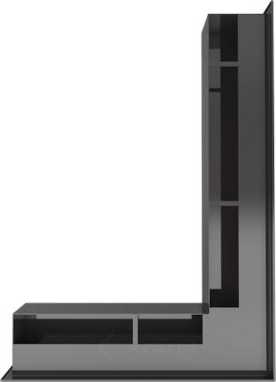 Kratki Corner Fireplace Air Shutter Gray 76.6x54.7x9cm