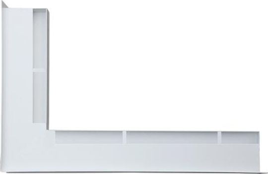 Kratki Γωνιακή Περσίδα Τζακιού 76.6x54.7x6cm Λευκή